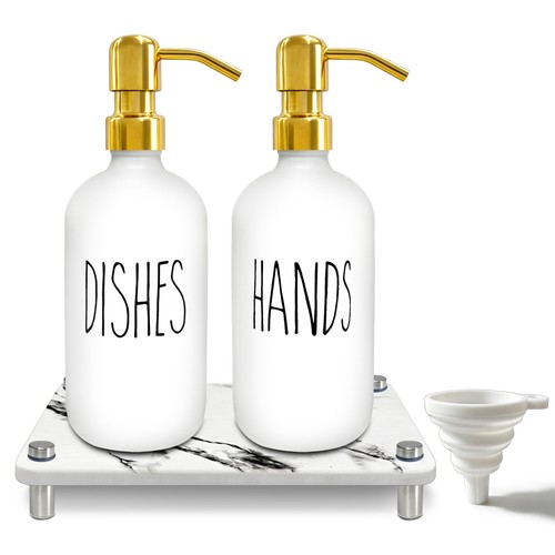 Dish soap dispenser set for - dispenser,