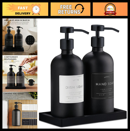 Set glass soap dispensers - set,