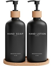 Black Glass Soap and Lotion