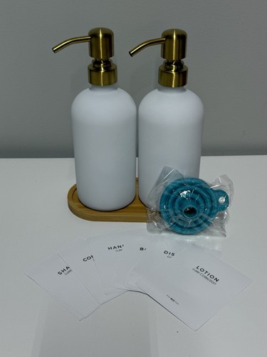 Set white glass soap and - glass,