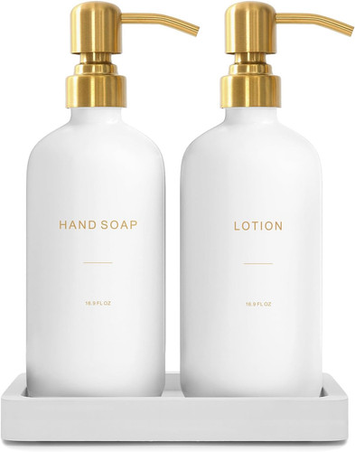Gold soap dispenser - soap,