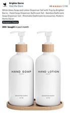 White Glass Soap and Lotion