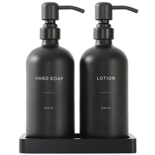 Black soap dispenser - black, bathroom