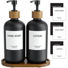 Black Glass Hand Soap and