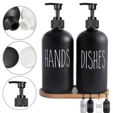 500ml Black Soap Dispenser Set