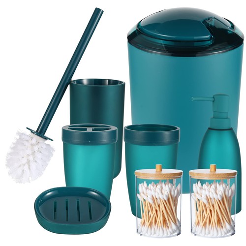 8pcs blue bathroom set with - bathroom,