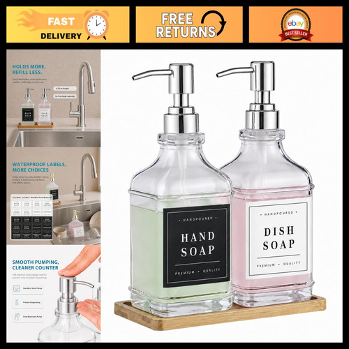 Stylish glass soap dispenser - soap,