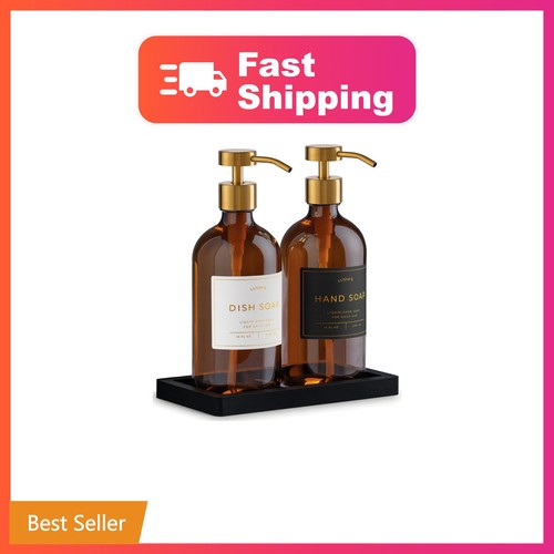 Glass soap dispenser set 2 - soap,