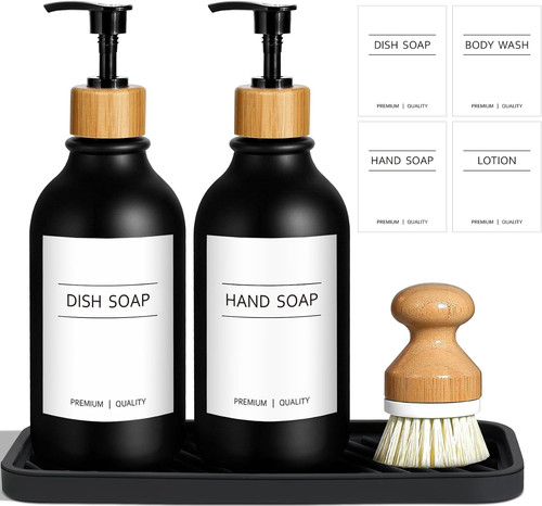 Dish soap dispenser black - dish,