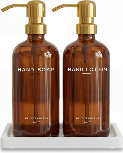 Luxury glass soap and lotion - luxury,