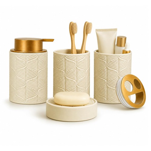 Ceramic bathroom accessory set - bathroom,