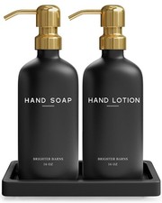 Luxury Glass Soap and Lotion