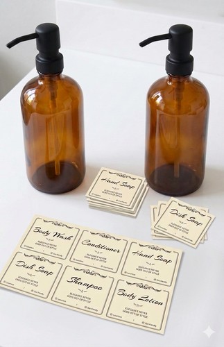 500ml refillable amber glass - 500ml,