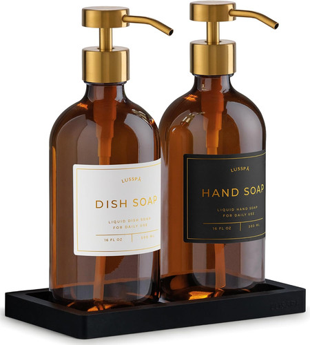 Glass soap dispenser set 2 - glass, of