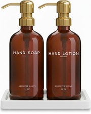 Luxury Glass Soap and Lotion