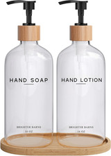 Clear Glass Soap and Lotion